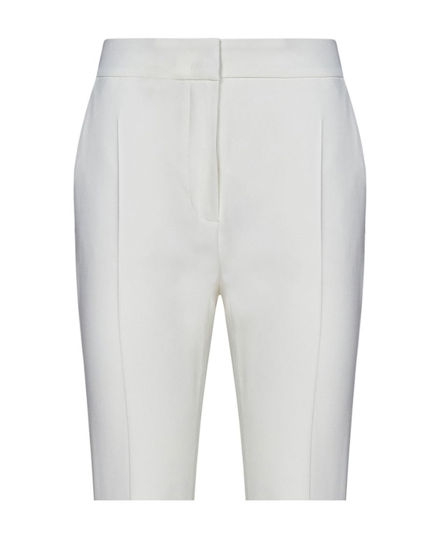Max Mara Zippered Casual Pants In White