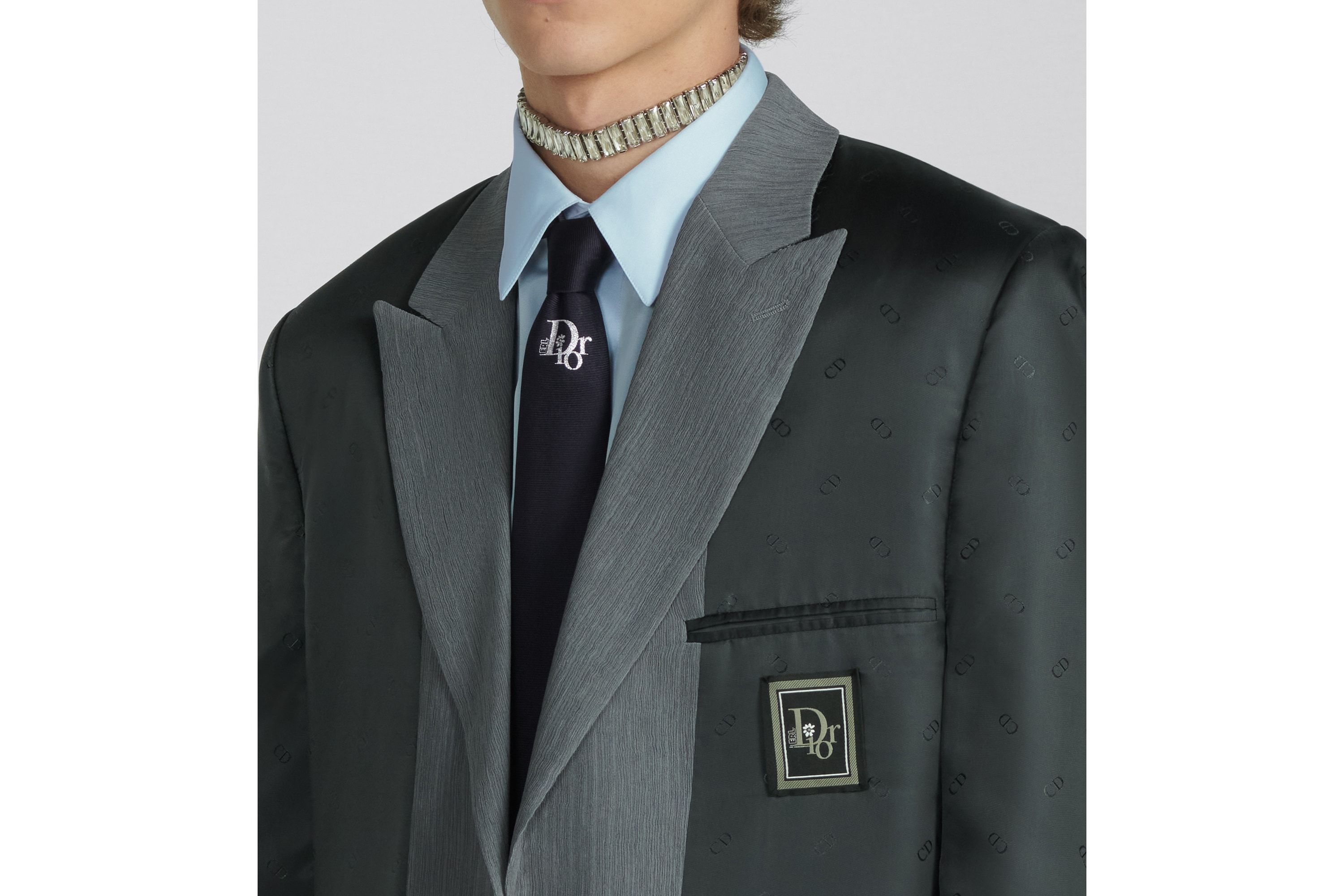 Dior Logo Suit Jacket In Black