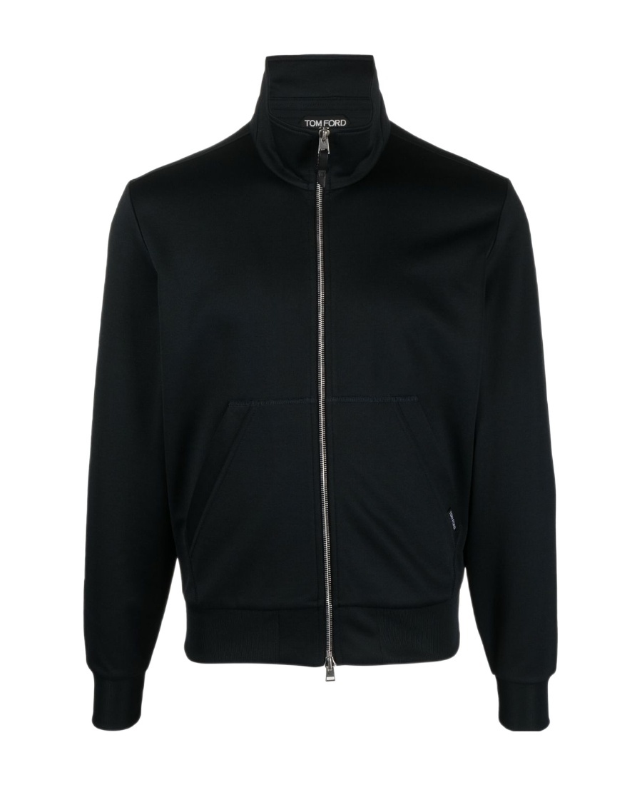 Tom Ford High-neck Track Jacket In Black