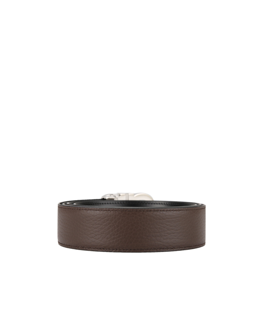 Ferragamo Double-sided Logo Buckle Belt In Brown