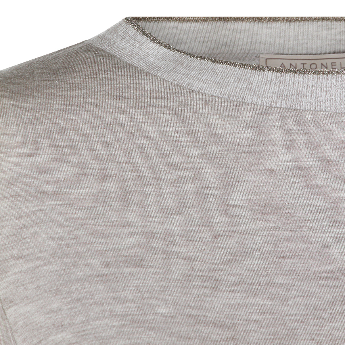 Antonelli Round Neck Long-sleeved T-shirt In Gray