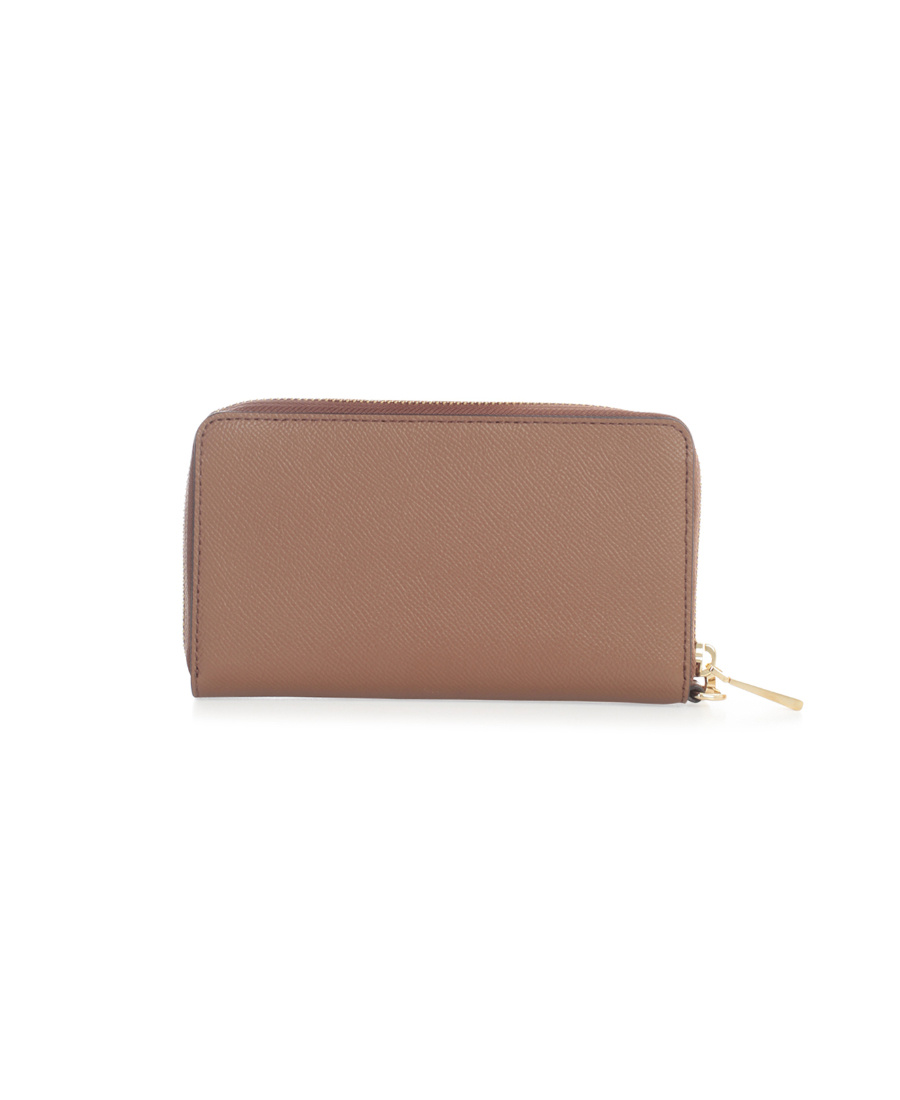 Michael Michael Kors Zip-around Logo Wallet In Brown
