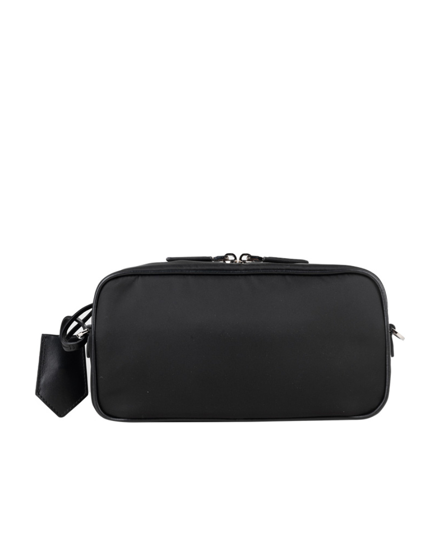 Prada Triangle Logo Cross-body Bag In Black