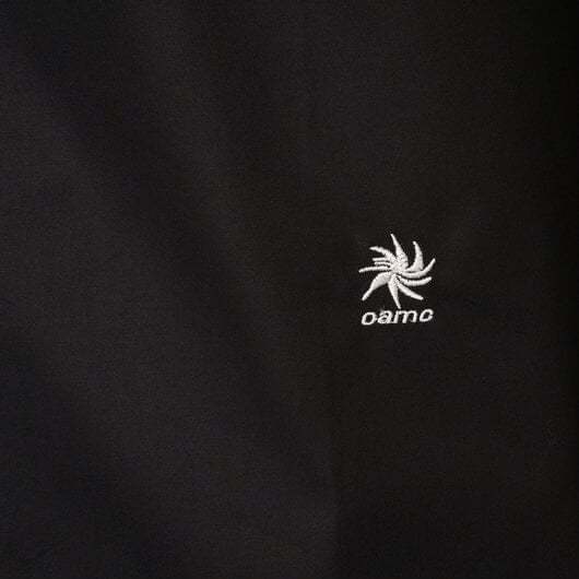 Oamc Embroidered-logo Long-sleeve Shirt In Black