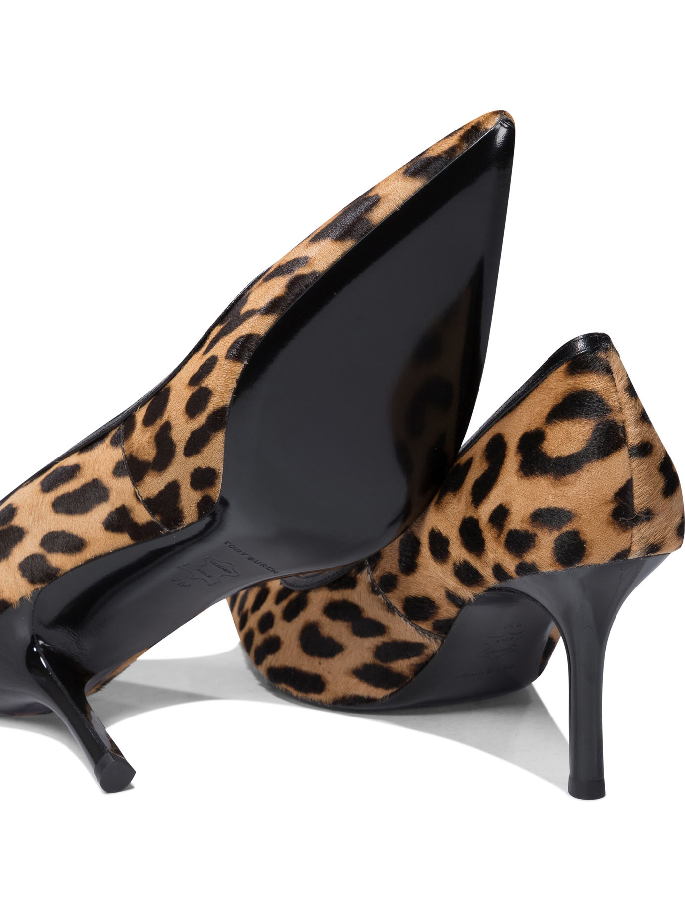 Tory Burch Double T Buckle Genuine Calf Hair Kitten Heel Pump In Black