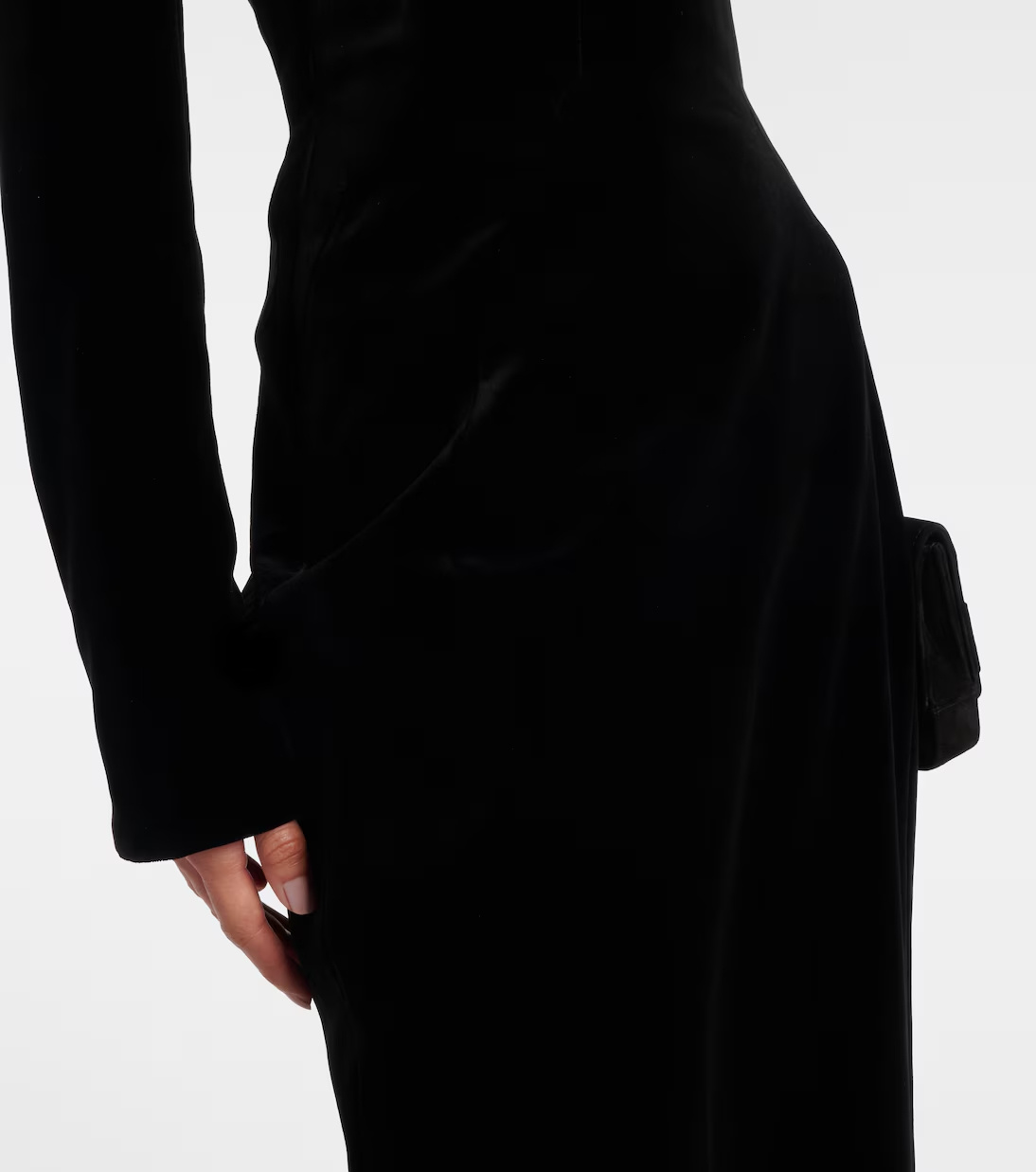 Mugler Open-back Sleeveless Dress Skirt In Black