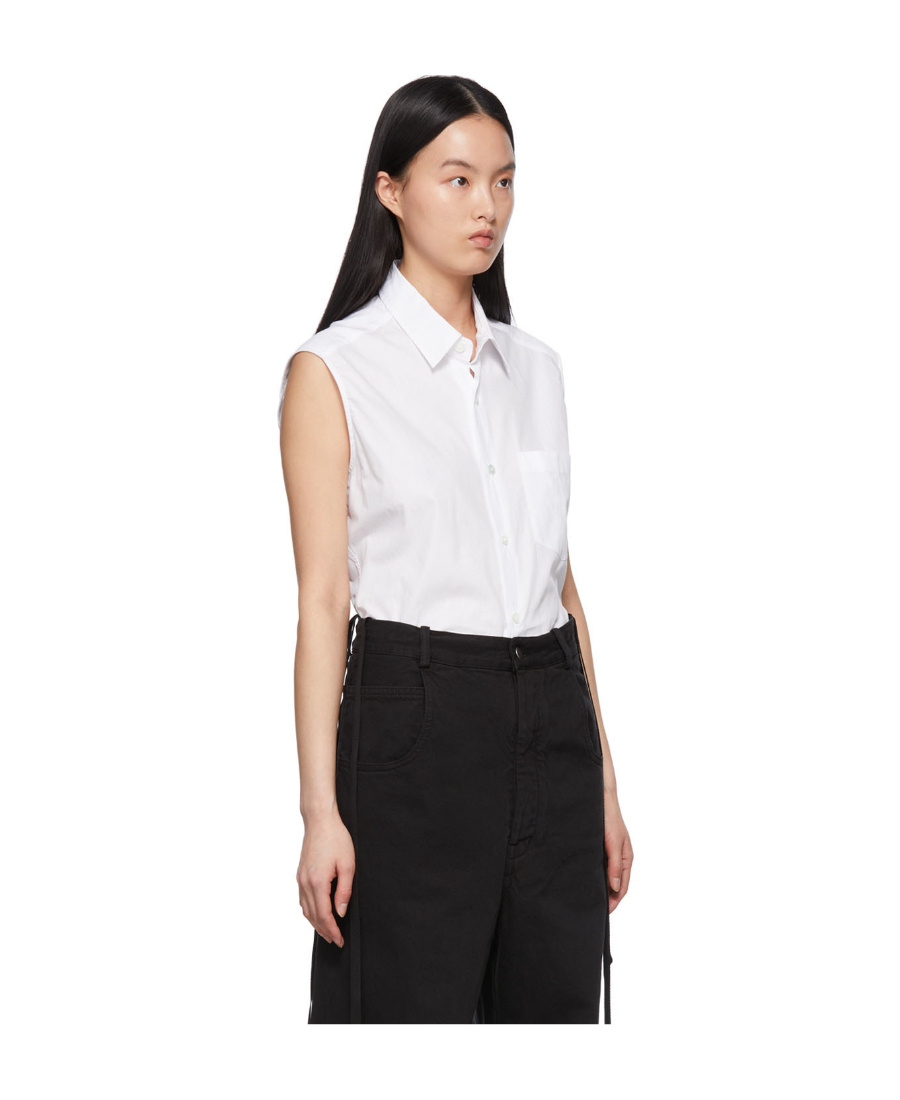 Ann Demeulemeester Lapel Shirt In White
