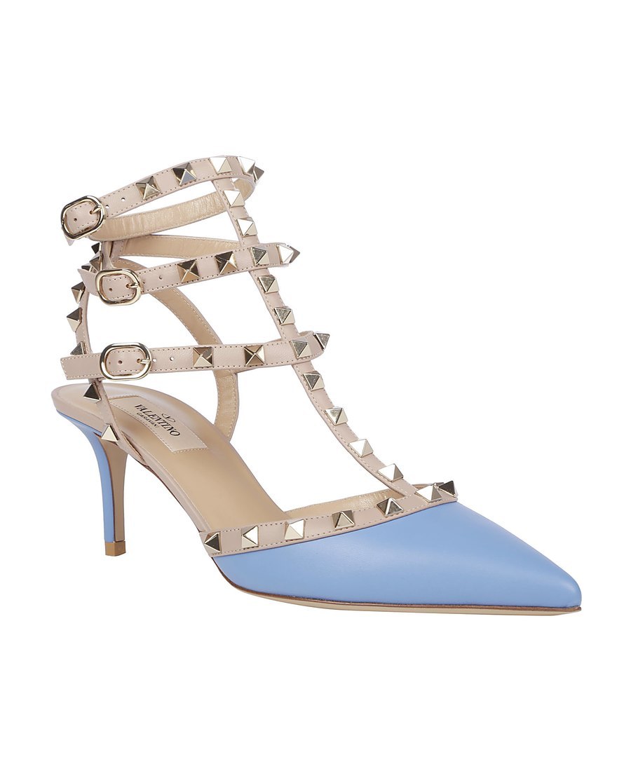 Valentino Rockstud Slingback Pumps In Nude