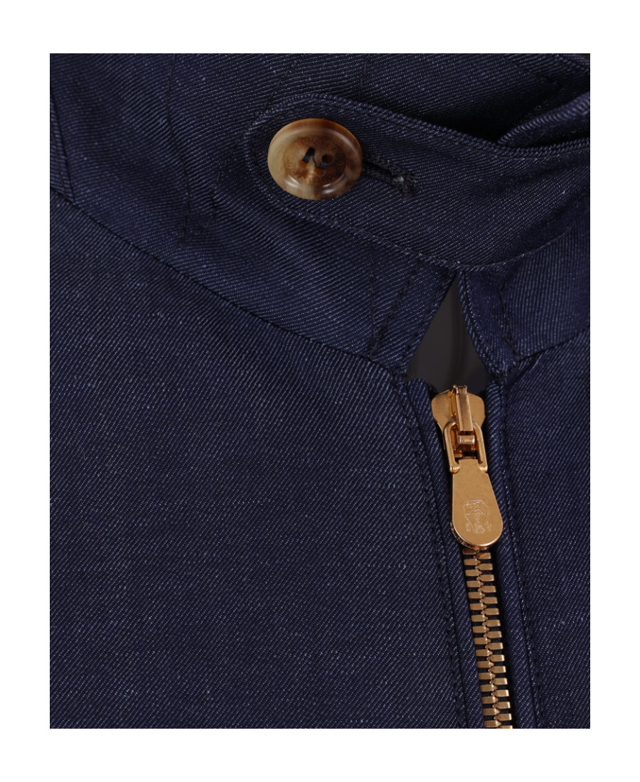 Brunello Cucinelli Cotton-blend Twill Bomber Jacket In Black