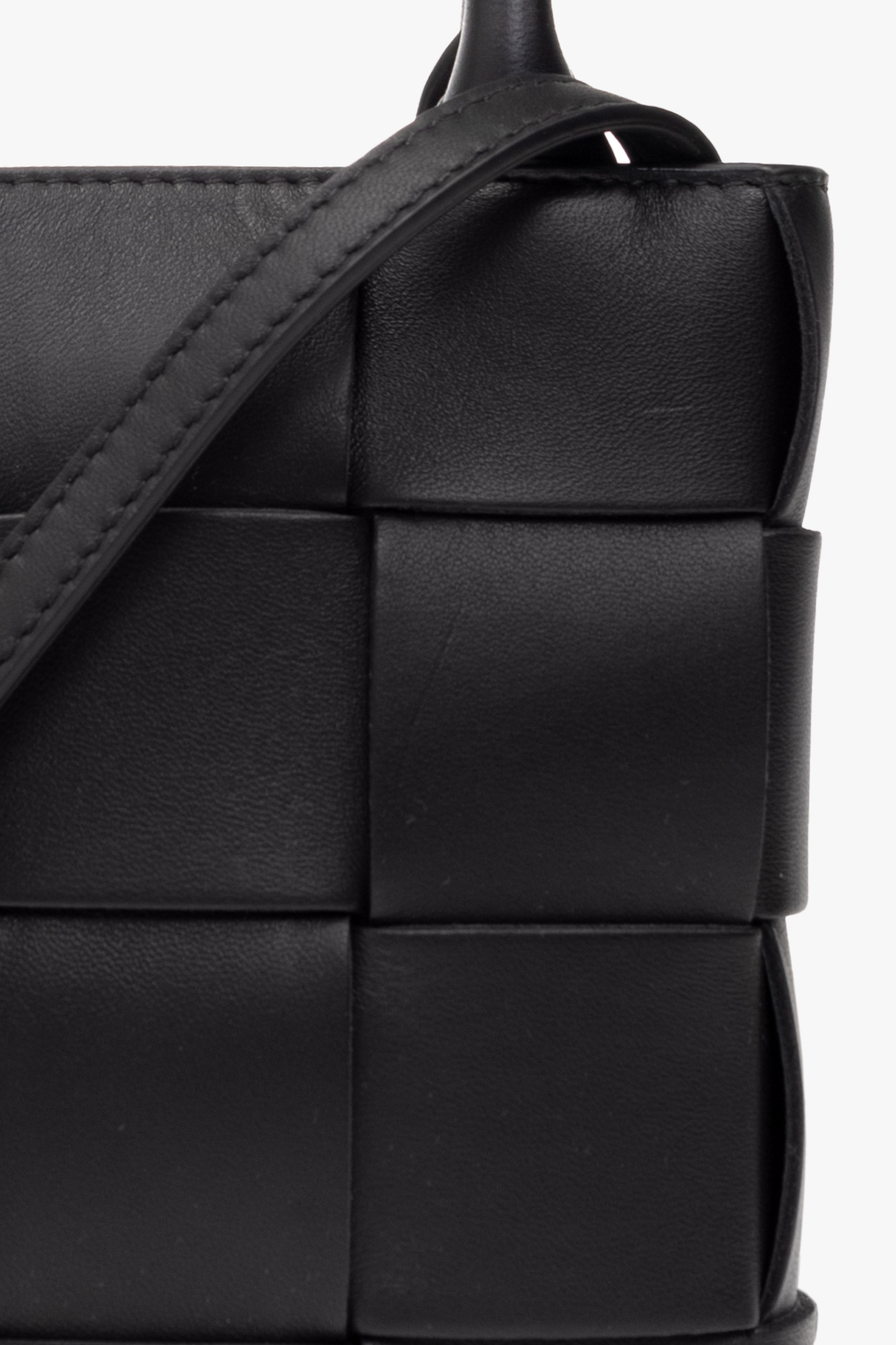 Bottega Veneta Mini Cassette Shoulder Bag In Black