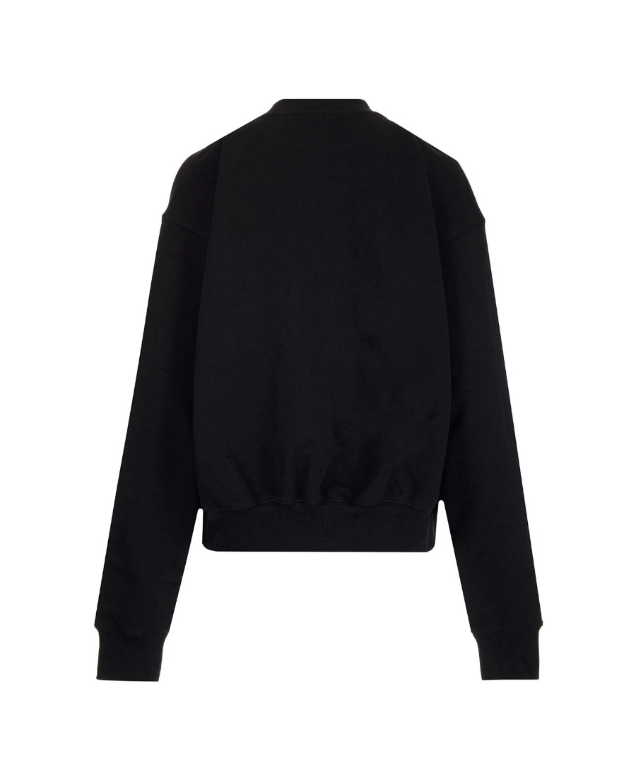 We11 Done Round Collar Long Sleeve Sweater In Black