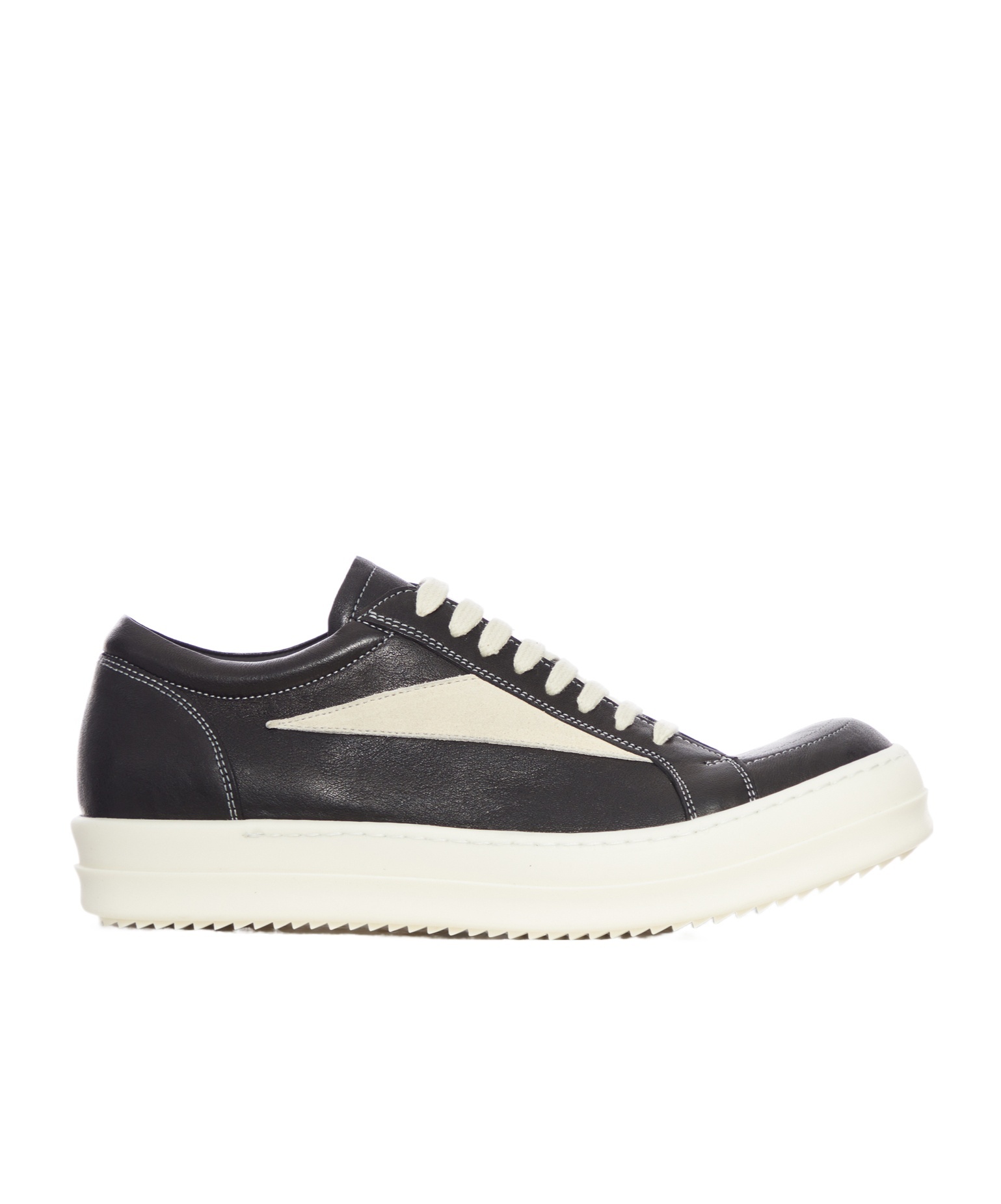 Rick Owens Vintage Sneaks Low Leather Sneakers In White