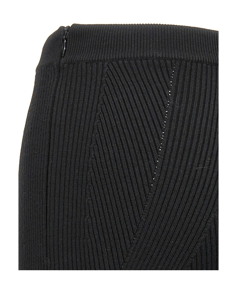 Alexander Mcqueen Pencil Midi Skirt In Black