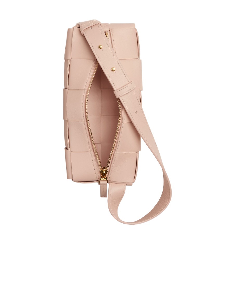 Shop Bottega Veneta Small Brick Cassette Shoulder Bag In Nude