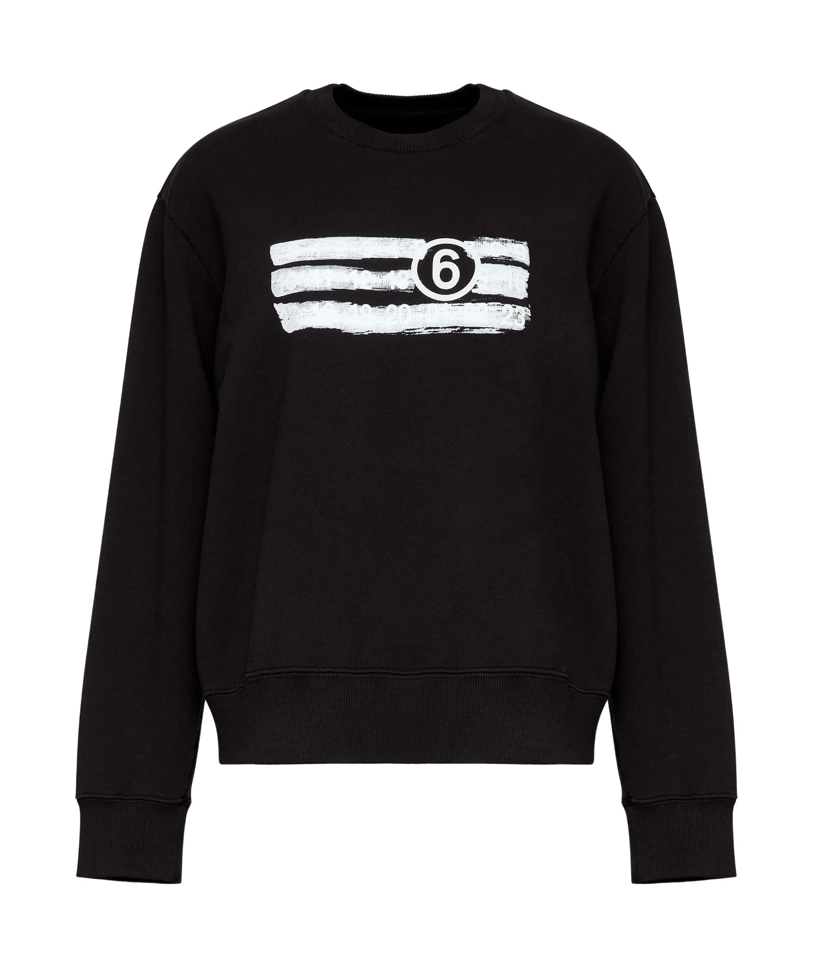 Shop Mm6 Maison Margiela Jersey Sweatshirt In Black