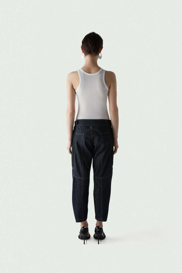 Coperni Middle Waist Denim Trousers In Black