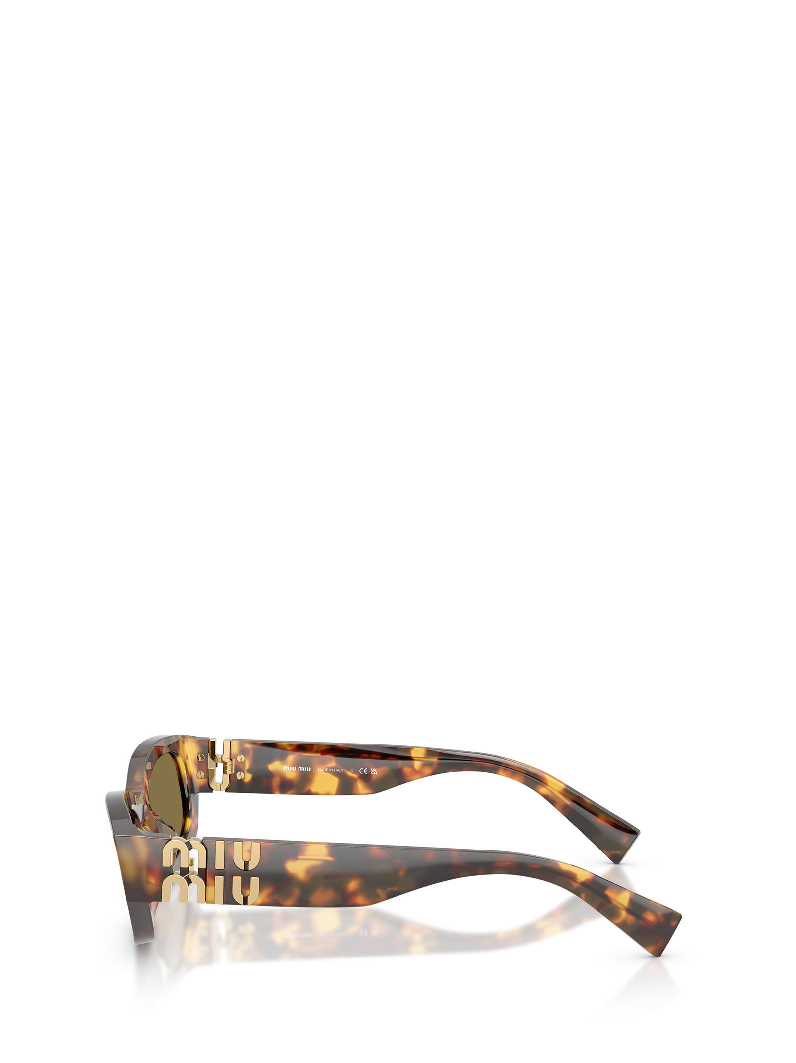 Miu Miu Rectangle-frame Sunglasses In Brown
