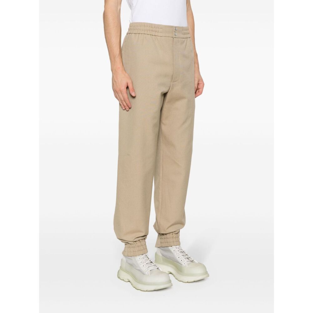 Alexander Mcqueen Cotton Cargo Pants In Nude