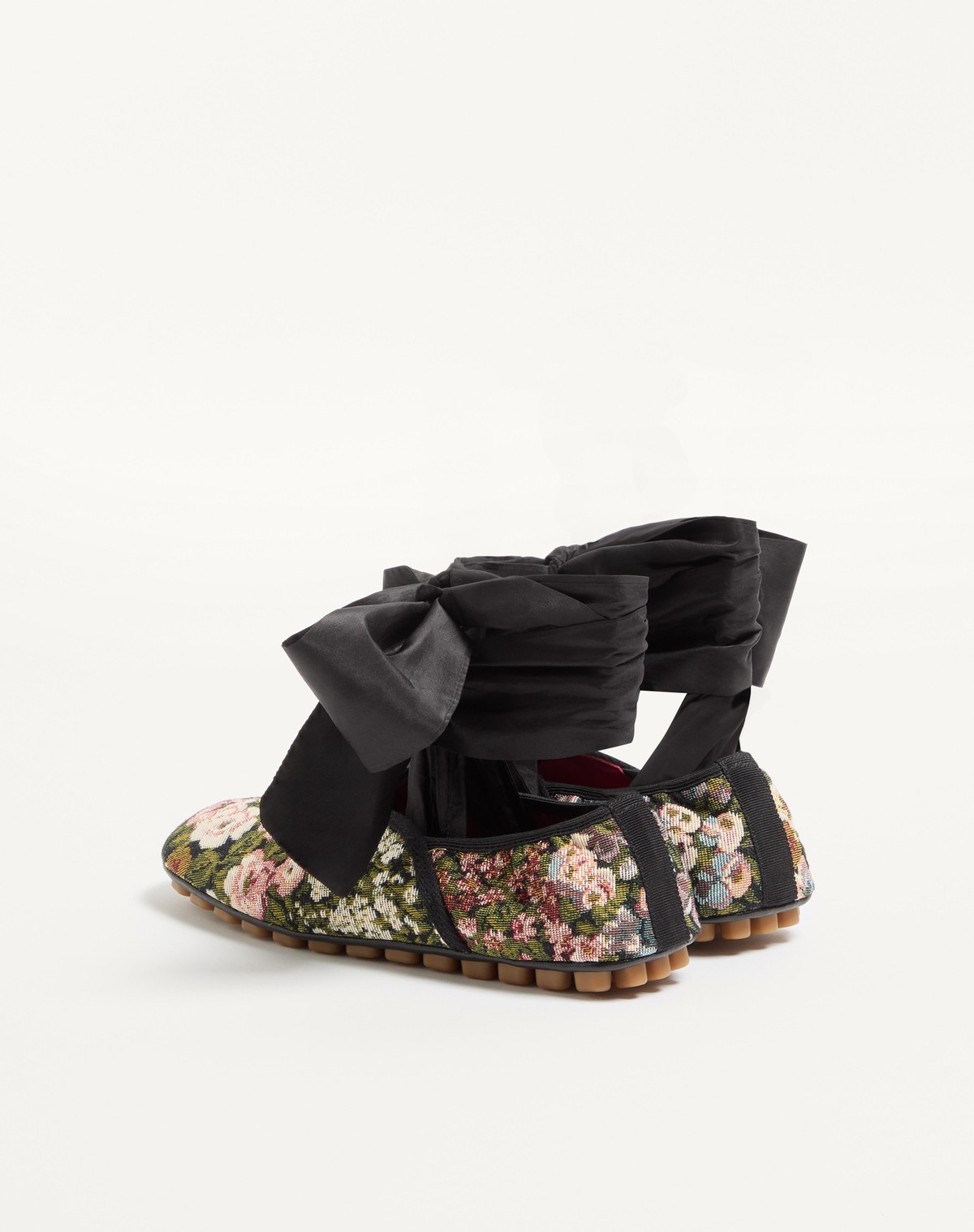 Valentino Rythmika Ballerina In Après L'hiver Jacquard Fabric In Multi