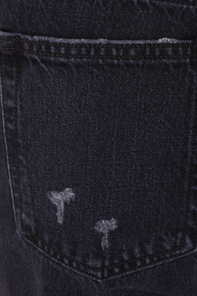 Frame Belt Ring Denim Trousers In Black