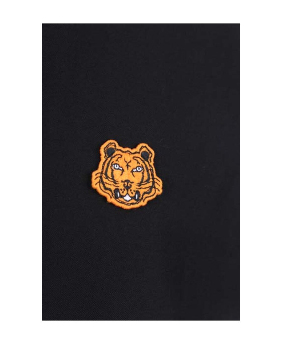 Kenzo Cropped Tiger Patch Jacket In Black