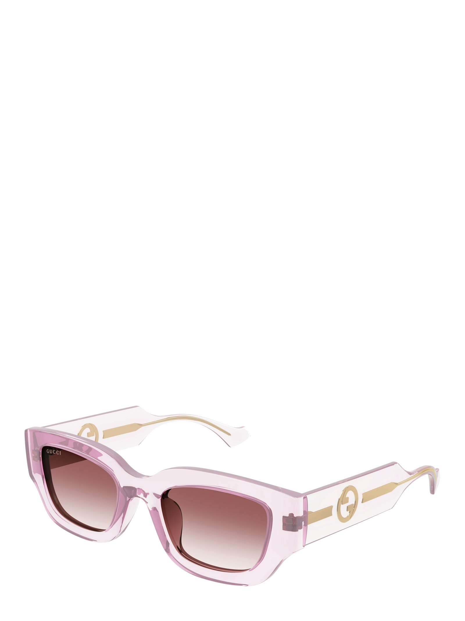 Gucci Eyewear Rectangle Frame Sunglasses In Pink