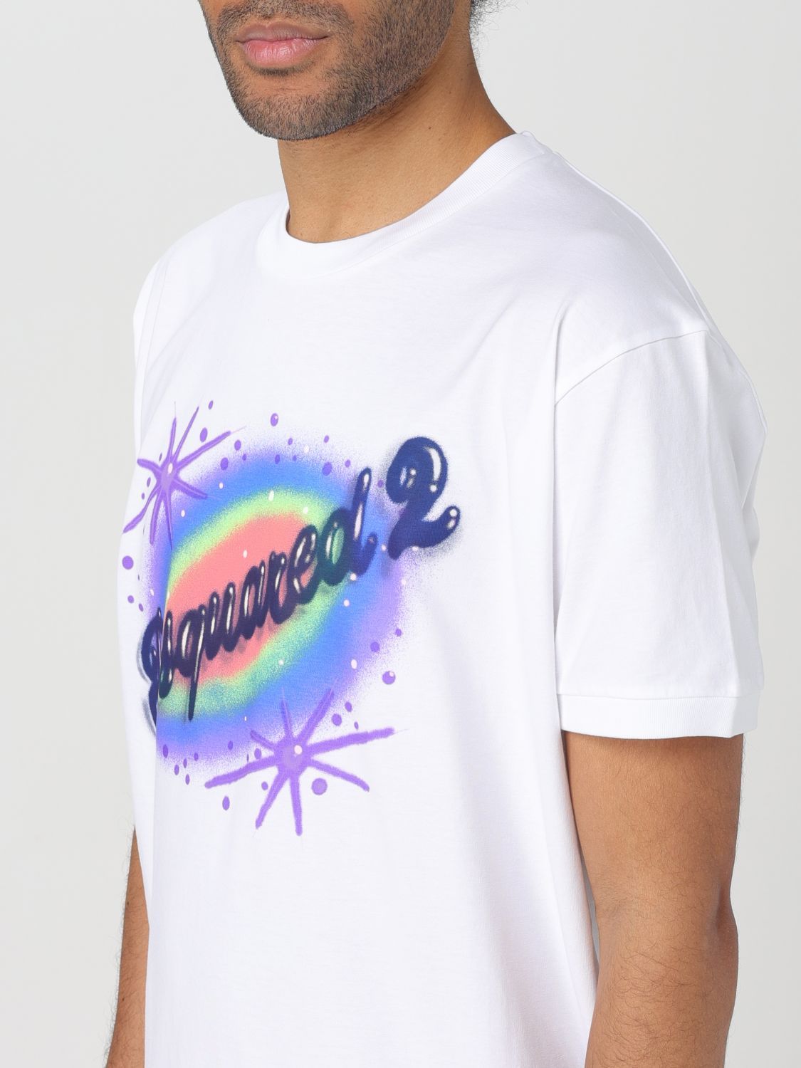 Shop Dsquared2 Logo-print Cotton T-shirt In White
