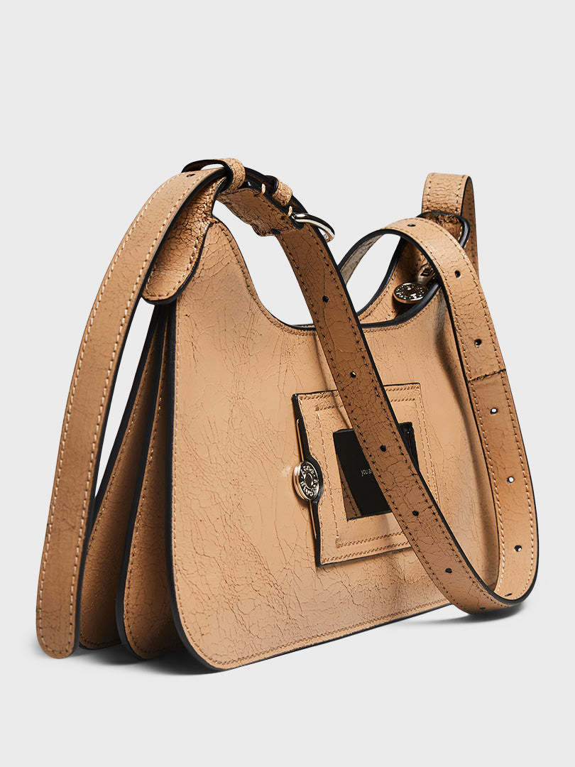 Acne Studios Logo Shoulder Bag In Nude