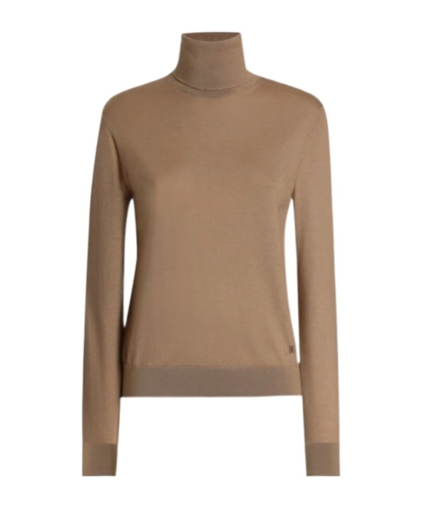 Dolce & Gabbana Cashmere Turtleneck Sweater Sweaters And Cardigans Beige In Neutral