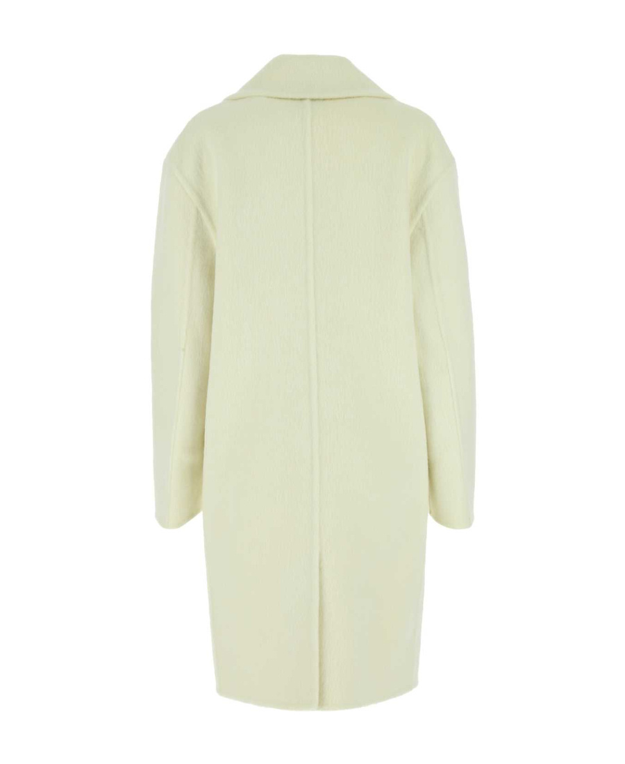 Bottega Veneta Double-breasted Wool-alpaca Coat In White