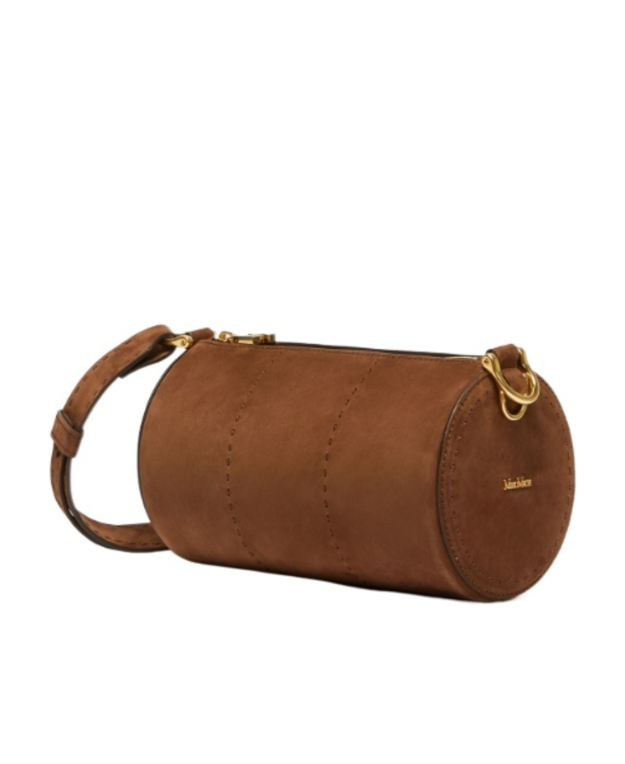 Max Mara Cylindrical Shoulder Bag In Brown