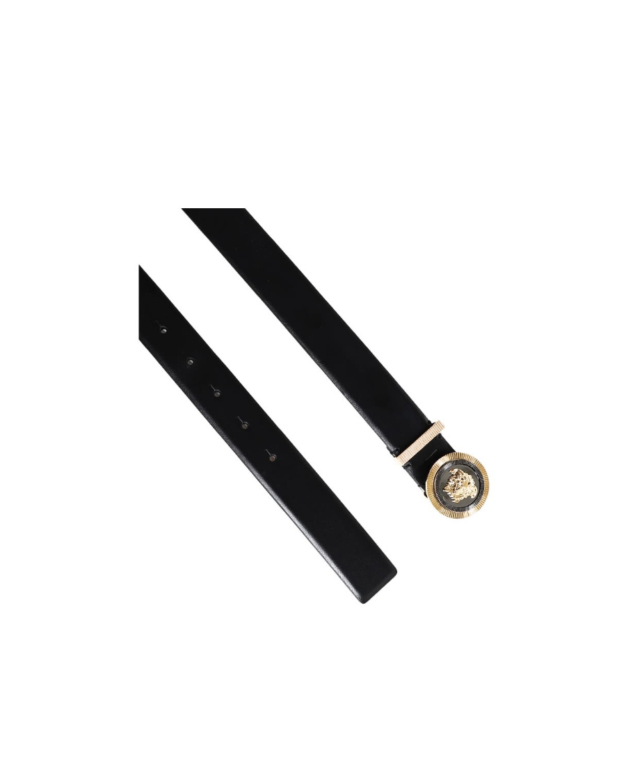 Versace Medusa Head Motif Belt In Black