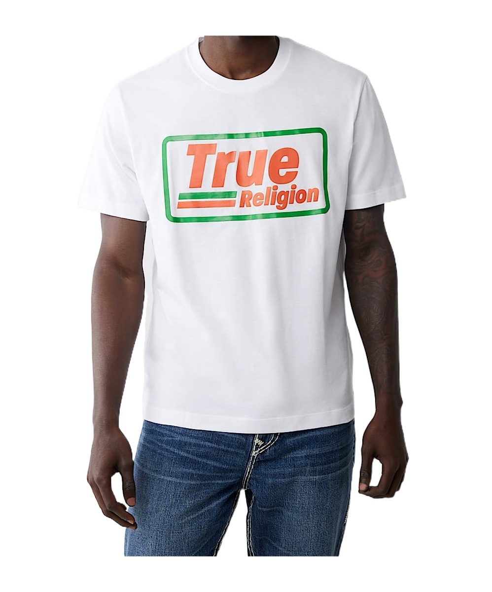 True Religion Gas Logo Graphic T-shirt In White