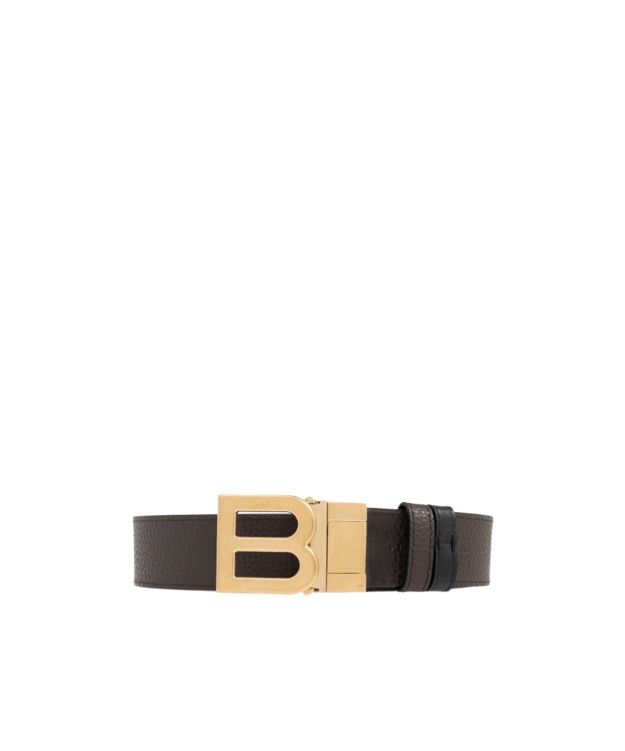 Shop Bally B Buckle Reversible Belt In Black