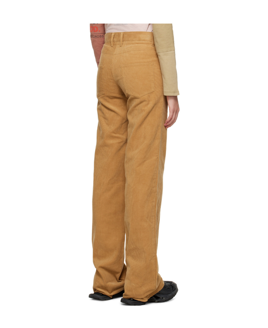We11 Done Logo Casual Pants In Brown