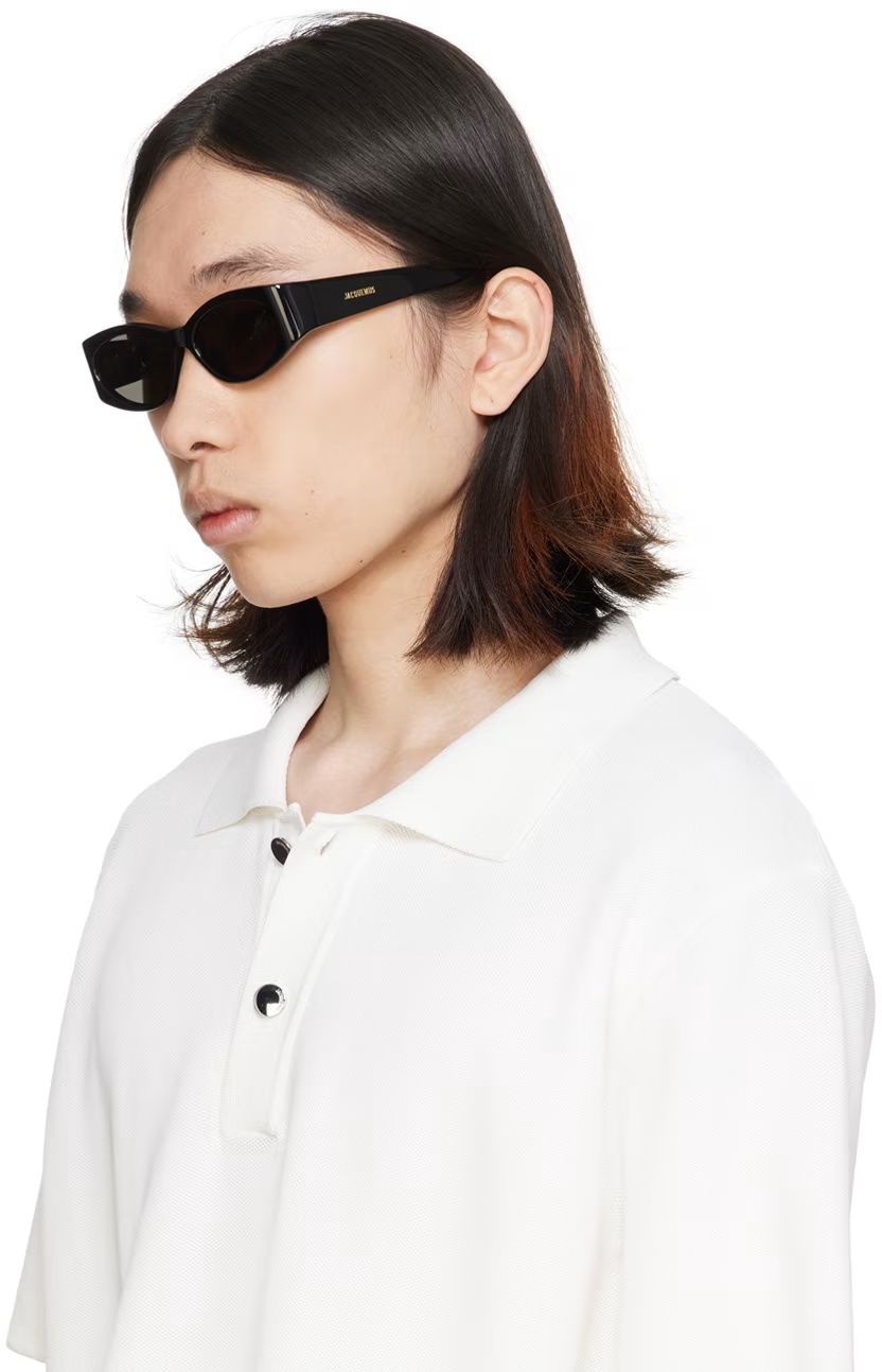 Shop Jacquemus Cat's Eye Sunglasses In Gray