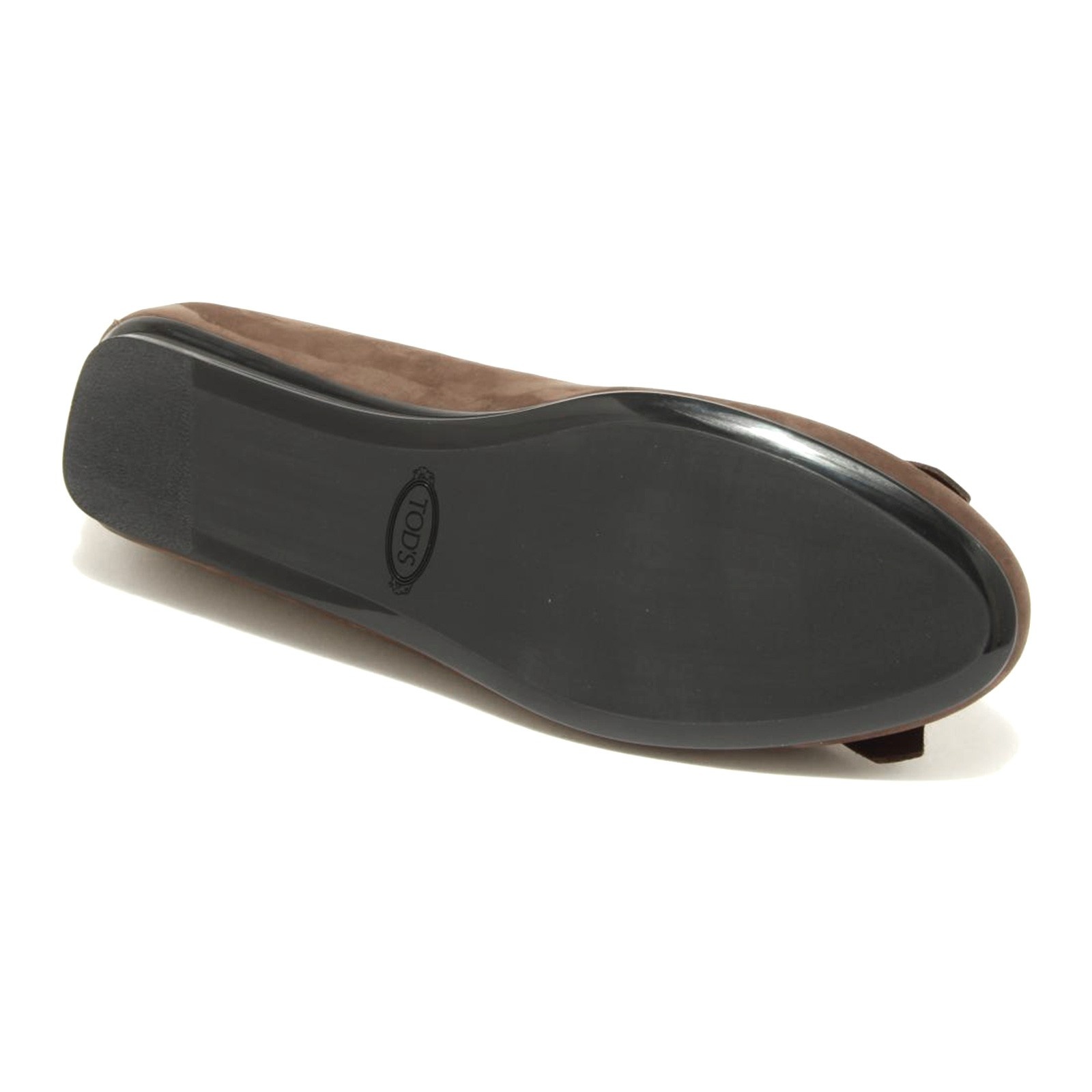 Shop Tod's Logo Details Ballet Shoes In Brown