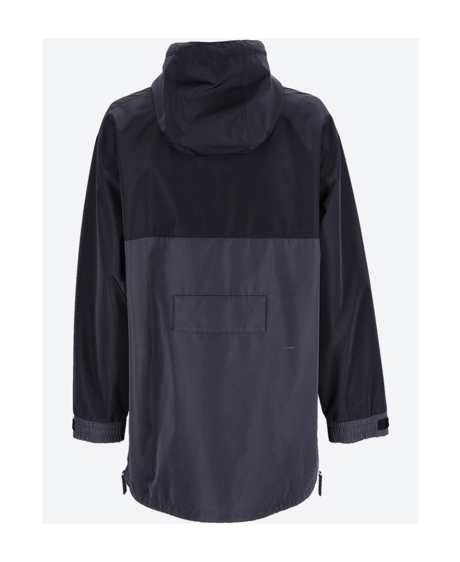 Shop Prada Logo-print Belted-waist Raincoat In Black