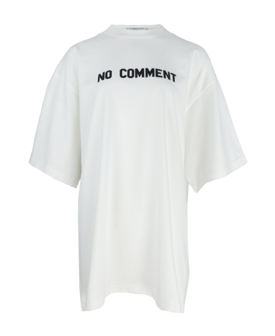 Balenciaga No Comment Oversized T-shirt In White
