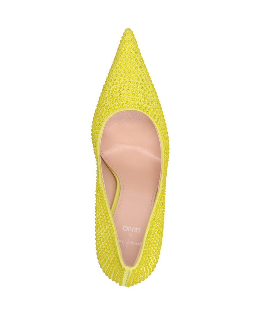 Liu •jo Leonie Hanne X Liu Jo Embellished Sculpted Heel Pumps In Yellow