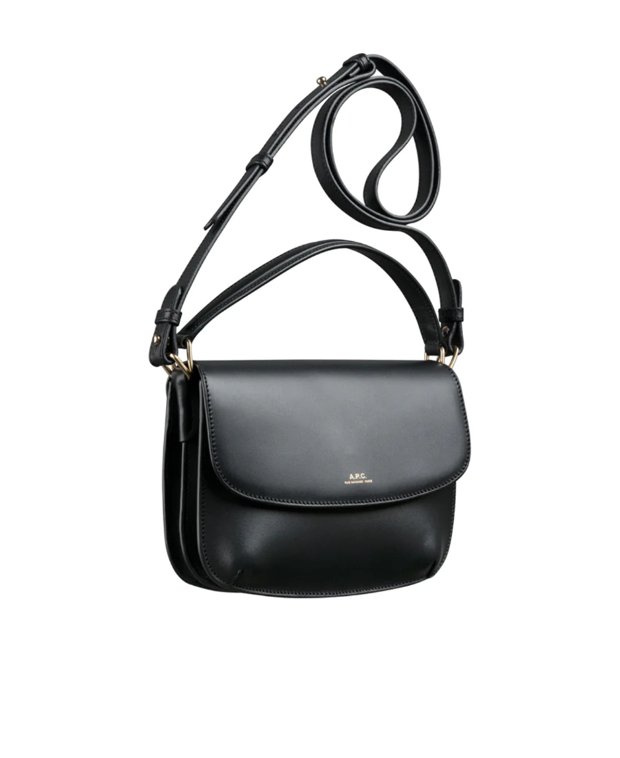 APC SARAH LEATHER SHOULDER BAG