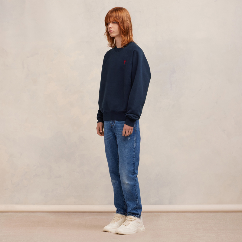 Ami Alexandre Mattiussi Ami Paris De Coeur Sweatshirt In Blue