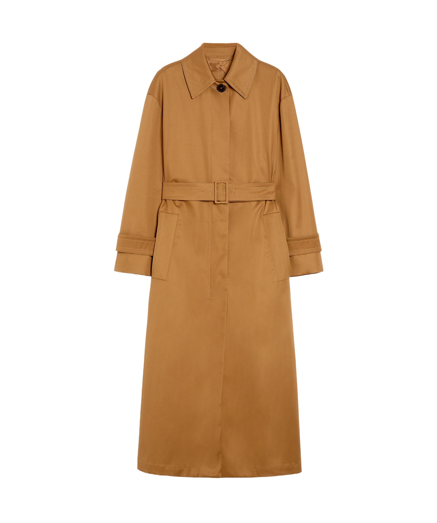 Max Mara Long-sleeved Windbreaker In Brown