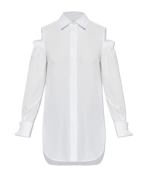 Max Mara Cut-out Shirt In White