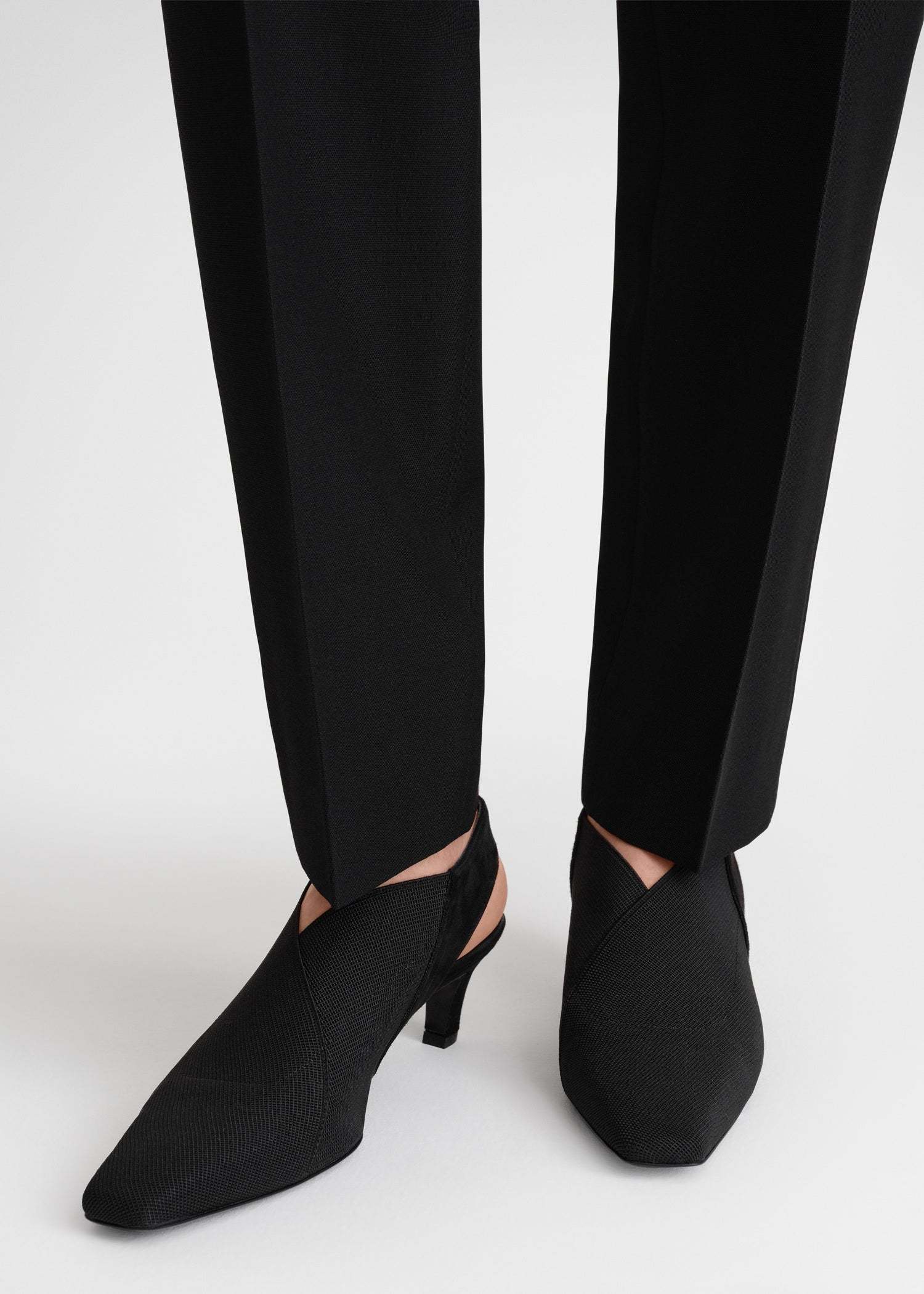 Totême Toteme Women Mid Heel Elastic Slingback Pumps In Black