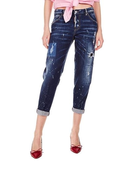 Dsquared2 Ripped Jeans With Details In Blue