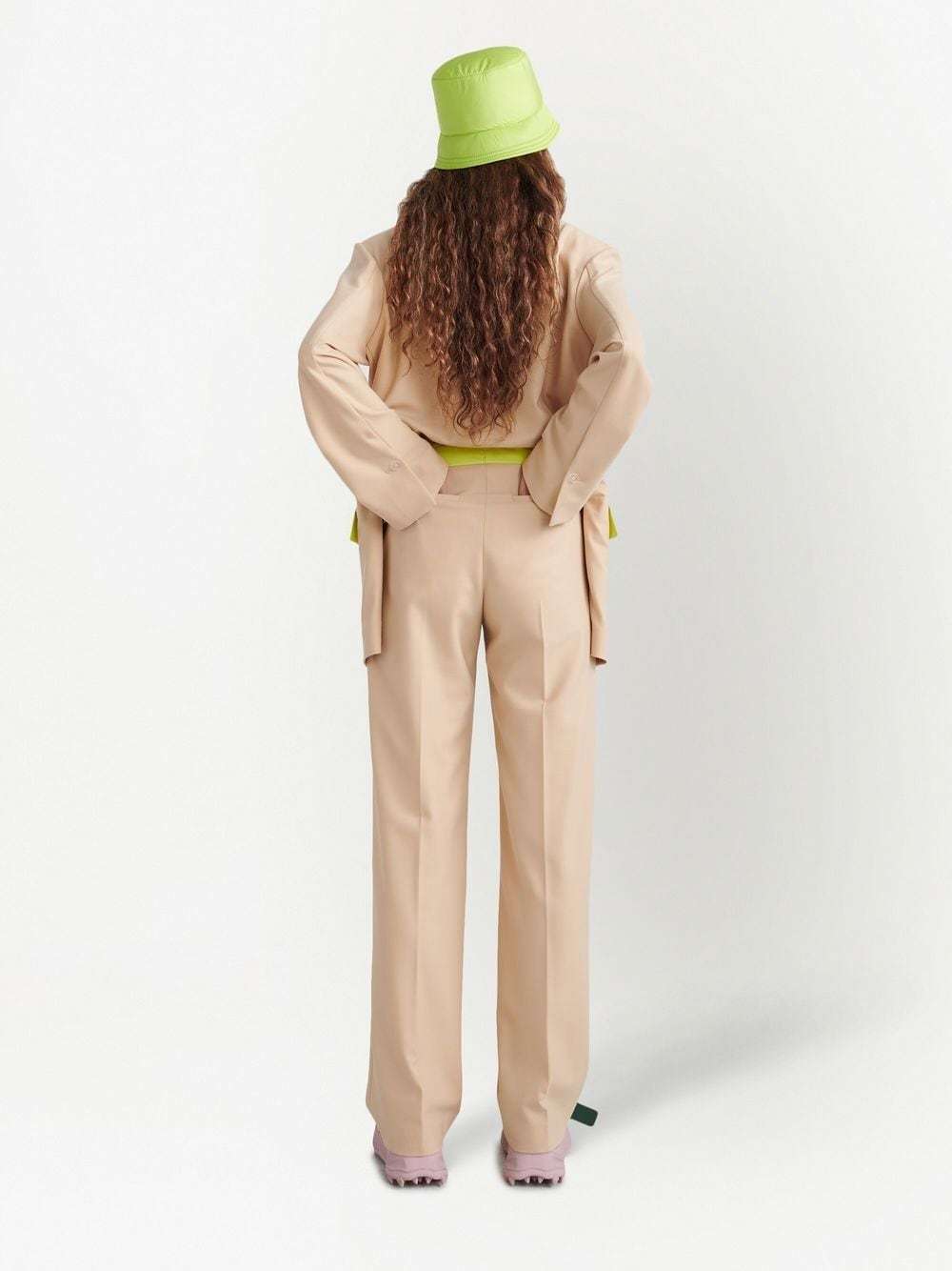 Off-white Active Straight-leg Tailored Trousers In Nude