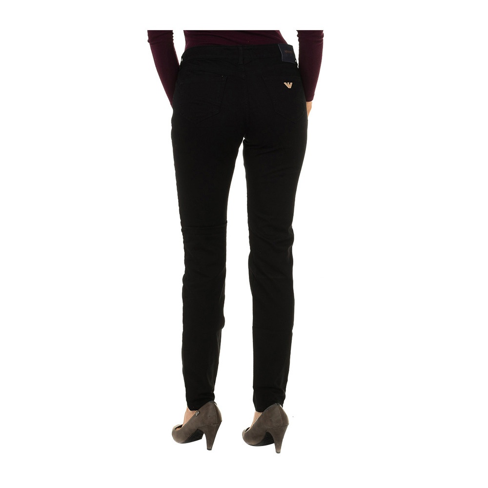 Shop Armani Jeans Logo Details Jeans In Black