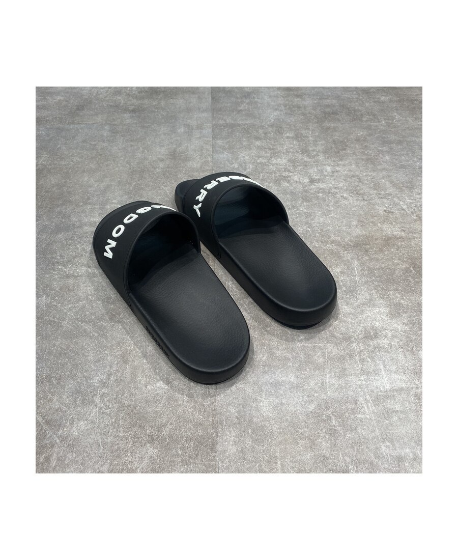 Shop Burberry Kingdom Print Slides In Gray