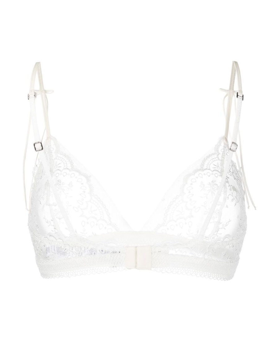 Shop La Perla Lace Triangle Bra In White